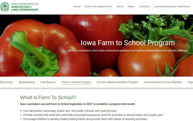 Iowa Lands Grant to Expand Farm-to-School Program